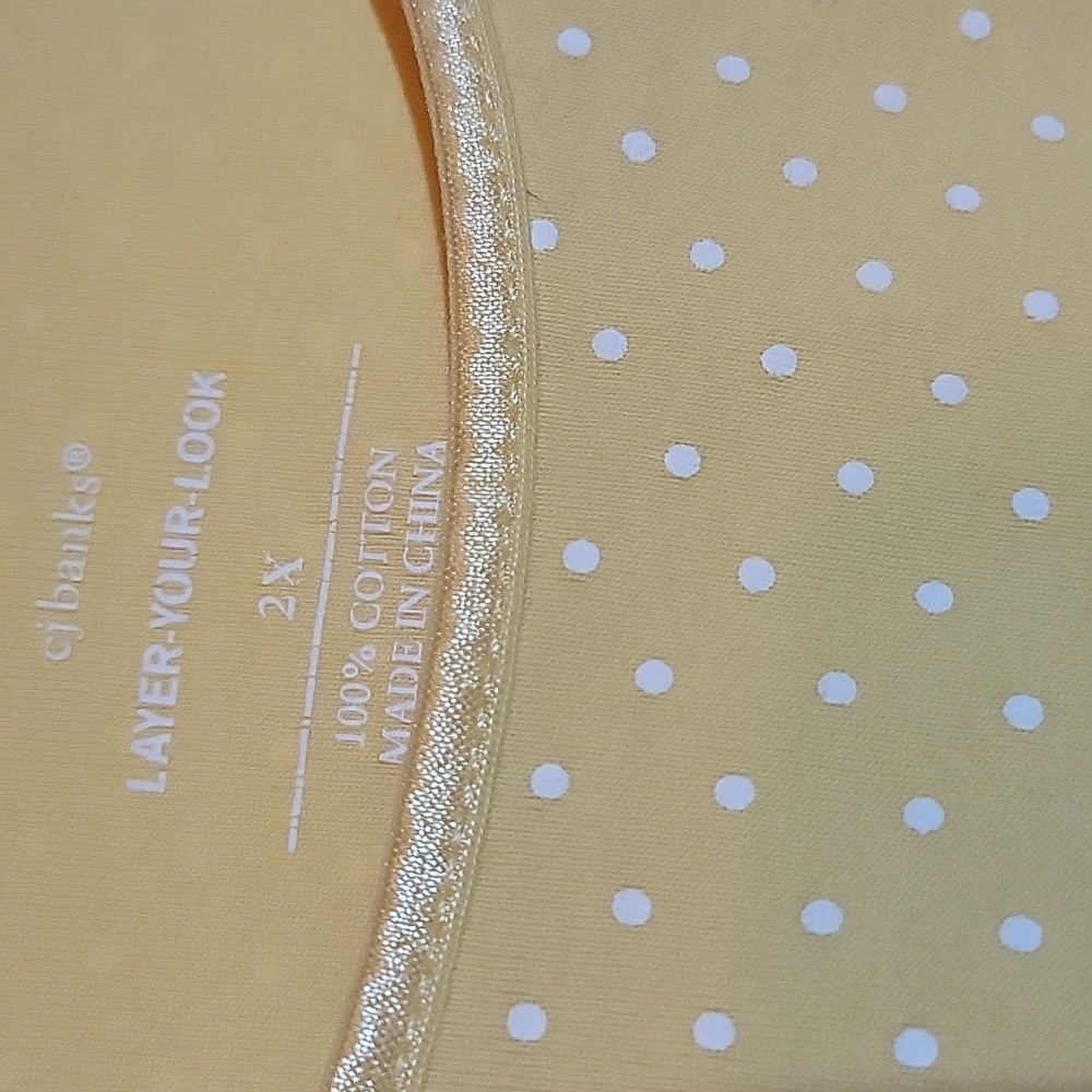 Cj Banks yellow polka dot tank 2X
